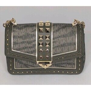 Michael Kors Large Studded Soho Frame Out Shoulder Bag - Olive, Camo NWT